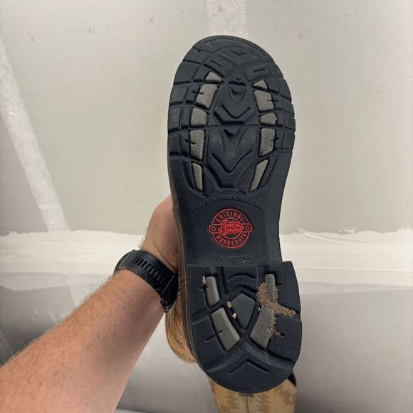 Justin Mens Work Boots Superintendent Round Toe Leather Size 13 D WK4660 Excelle - Picture 8 of 10